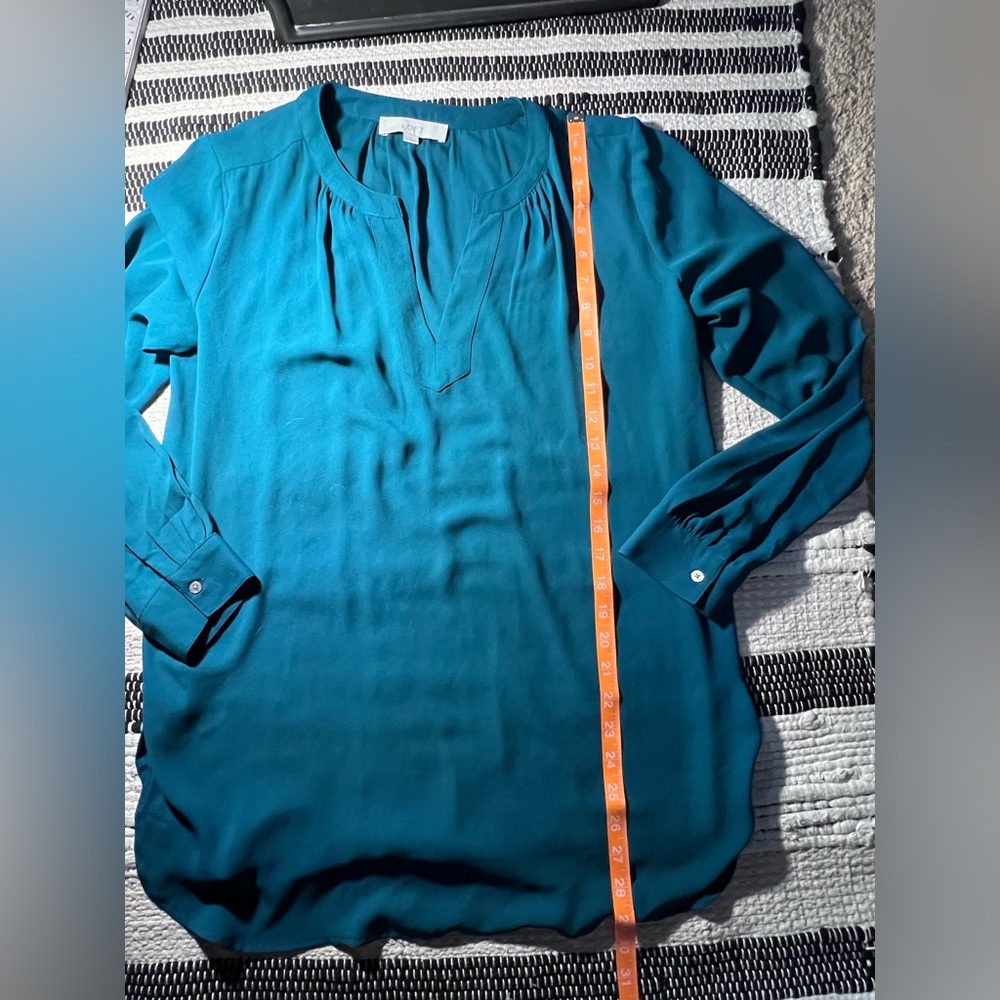 LOFT Turquoise Blouse - Picture 2 of 5